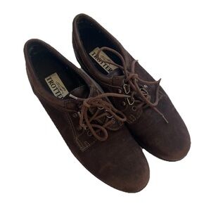 Vtg Trotters Brown Leather Lace Up Oxford Comfort Shoes Katie Size 8